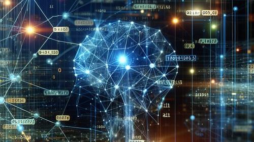 Abstract network of interconnected nodes representing AI optimizing financial data streams for working capital.